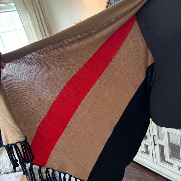 Black red and camel wrap one size - Picture 2 of 4